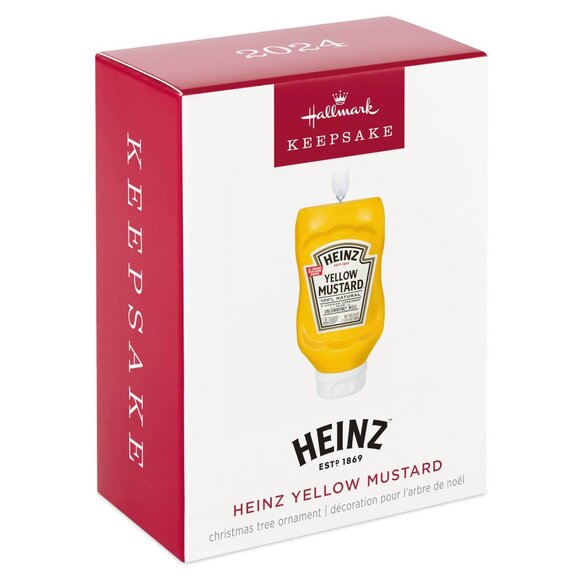New! Heinz Yellow Mustard Hallmark Keepsake Christmas Ornament 2024 Condiment - Picture 1 of 5